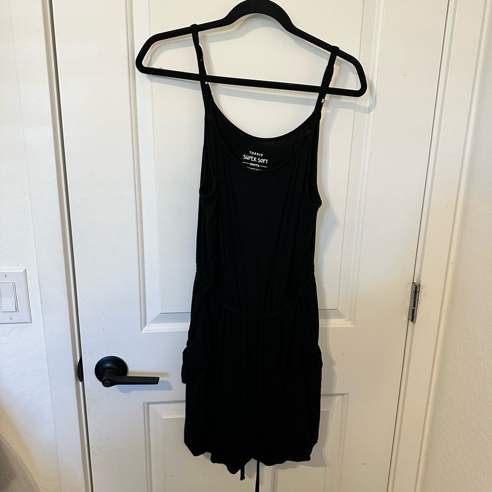 Torrid Black Strappy Romper